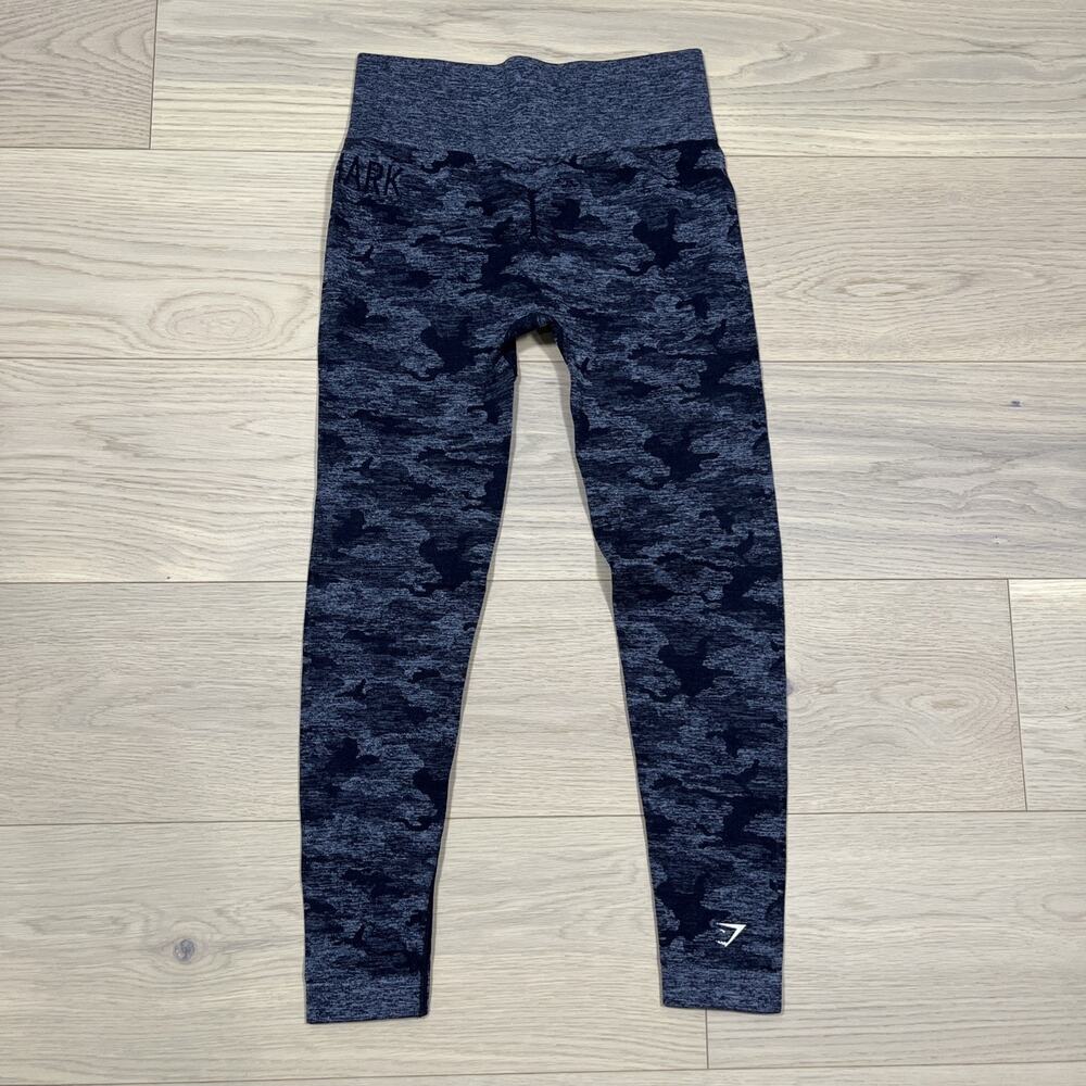 Gymshark Women’s Adapt Camo Seamless Leggings Black Grey - Picture 8 of 10